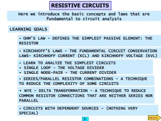 RESISTIVE CIRCUITS