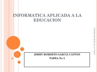 INFORMATICA APLICADA A LA EDUCACION