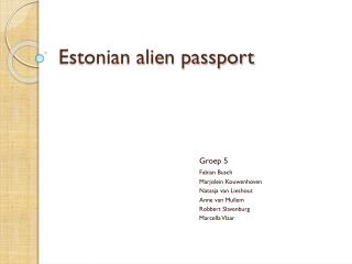 Estonian alien passport
