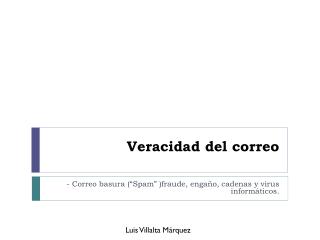 Veracidad del correo