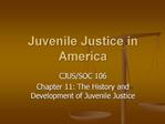 Juvenile Justice in America