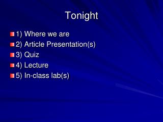 Tonight