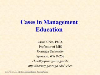 Cases in Management Education