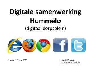 Digitale samenwerking Hummelo (digitaal dorpsplein)