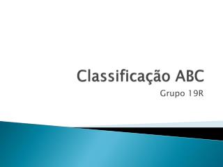 Classificação ABC