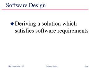 Software Design