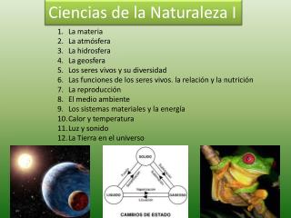 Ciencias de la Naturaleza I