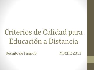 Enlace al documento de MSCHE