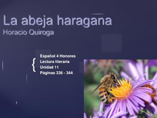 La abeja haragana Horacio Quiroga