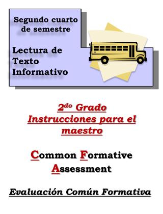 Segundo cuarto de semestre Lectura de Texto Informativo