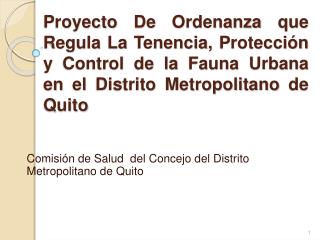 Comisión de Salud del Concejo d el Distrito Metropolitano de Quito