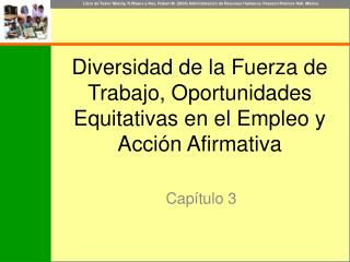 Diversidad de la Fuerza de Trabajo, Oportunidades Equitativas en el Empleo y Acción Afirmativa