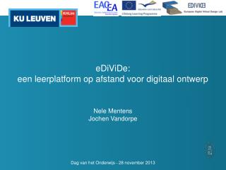 eDiViDe : een leerplatform op afstand voor digitaal ontwerp