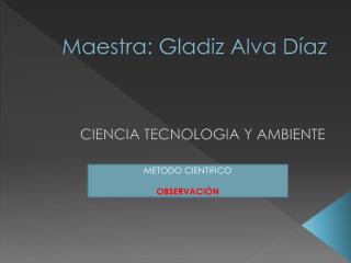 Maestra: Gladiz Alva Díaz