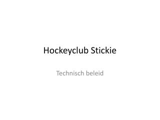 Hockeyclub Stickie