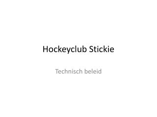 Hockeyclub Stickie