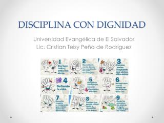 DISCIPLINA CON DIGNIDAD