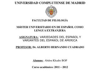 UNIVERSIDAD COMPLUTENSE DE MADRID