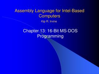 Assembly Language for Intel-Based Computers