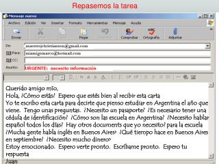 Repasemos la tarea