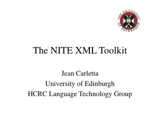 The NITE XML Toolkit