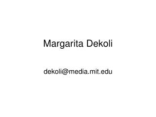 Margarita Dekoli