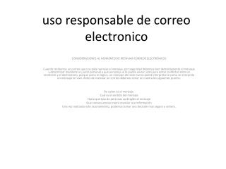 uso responsable de correo electronico