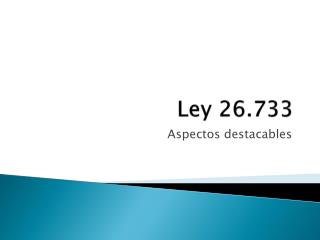 Ley 26.733