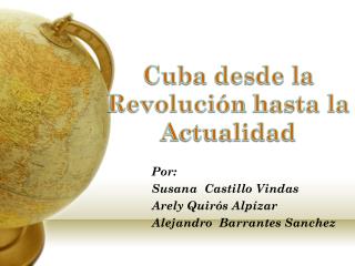 Cuba desde la Revolución hasta la Actualidad