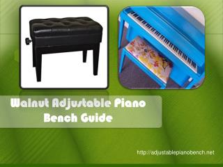Walnut Adjustable Piano Bench Guide