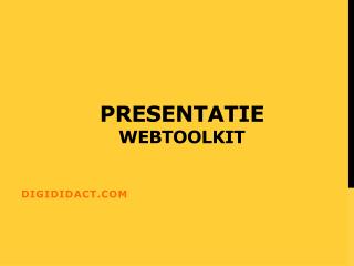 Presentatie webtool kit