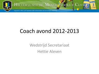 Coach avond 2012-2013