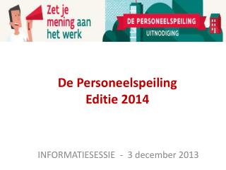 De Personeelspeiling Editie 2014