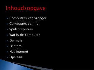 Inhoudsopgave