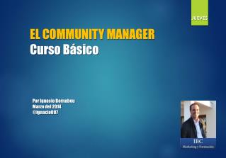 EL COMMUNITY MANAGER Curso Básico