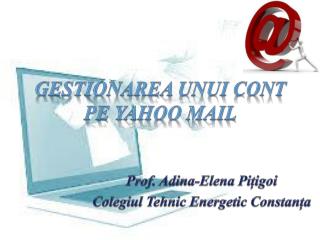 Gestionarea unui cont pe yahoo mail