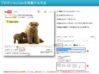 ブログに YouTube を 掲載する方法