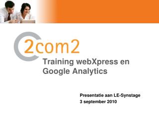 Training webXpress en Google Analytics