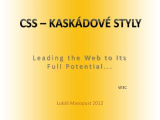 CSS – Kaskádové styly