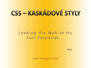 CSS – Kaskádové styly