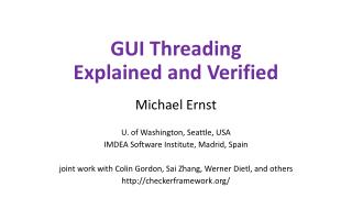 GUI Threading Explained and Verified