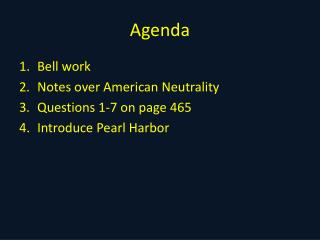 Agenda