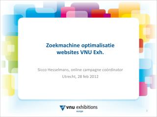 Zoekmachine optimalisatie websites VNU Exh .