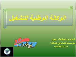 ا لوكالة الوطنية للتشغيل