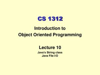 CS 1312
