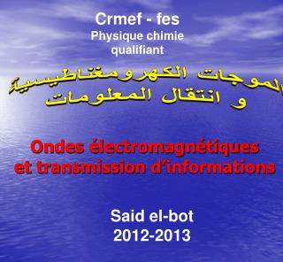 Ondes électromagnétiques et transmission d’informations