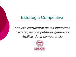 Estrategia Competitiva