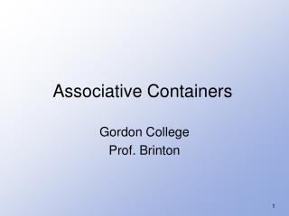 Gordon College Prof. Brinton
