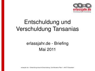 Entschuldung und Verschuldung Tansanias