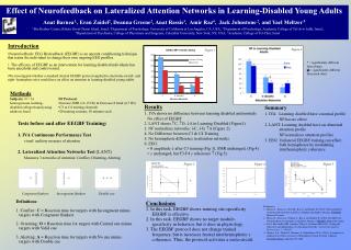 Summary 1. IVA: Learning disabled have a normal profile 		 NF has no effect